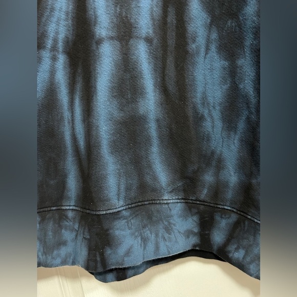 Sundry Evereve Women’s 1 S Blue Black Tie Dye Zip Crew Neck Pullover Sweatshirt - Picture 14 of 16